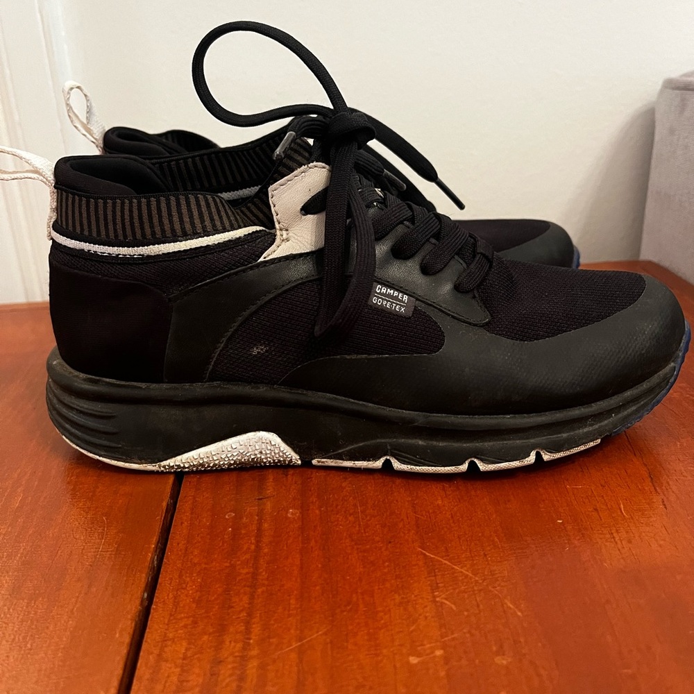 Black and white Camper running shoes, size 36